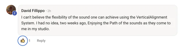 Comment from David Fillippo about the Vertical Alignment System