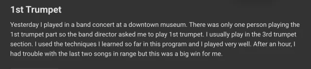 Member post titled 1st Trumpet